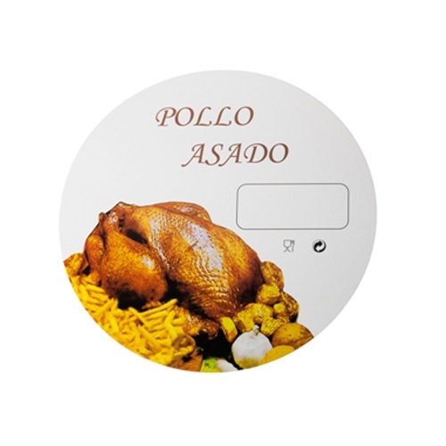 TAPA RECIPIENTE ALUMINIO POLLO paquete de 100 udes.                                                                                                                                                                                                       